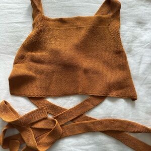 Aritzia Wilfred Terracotta Knit Top